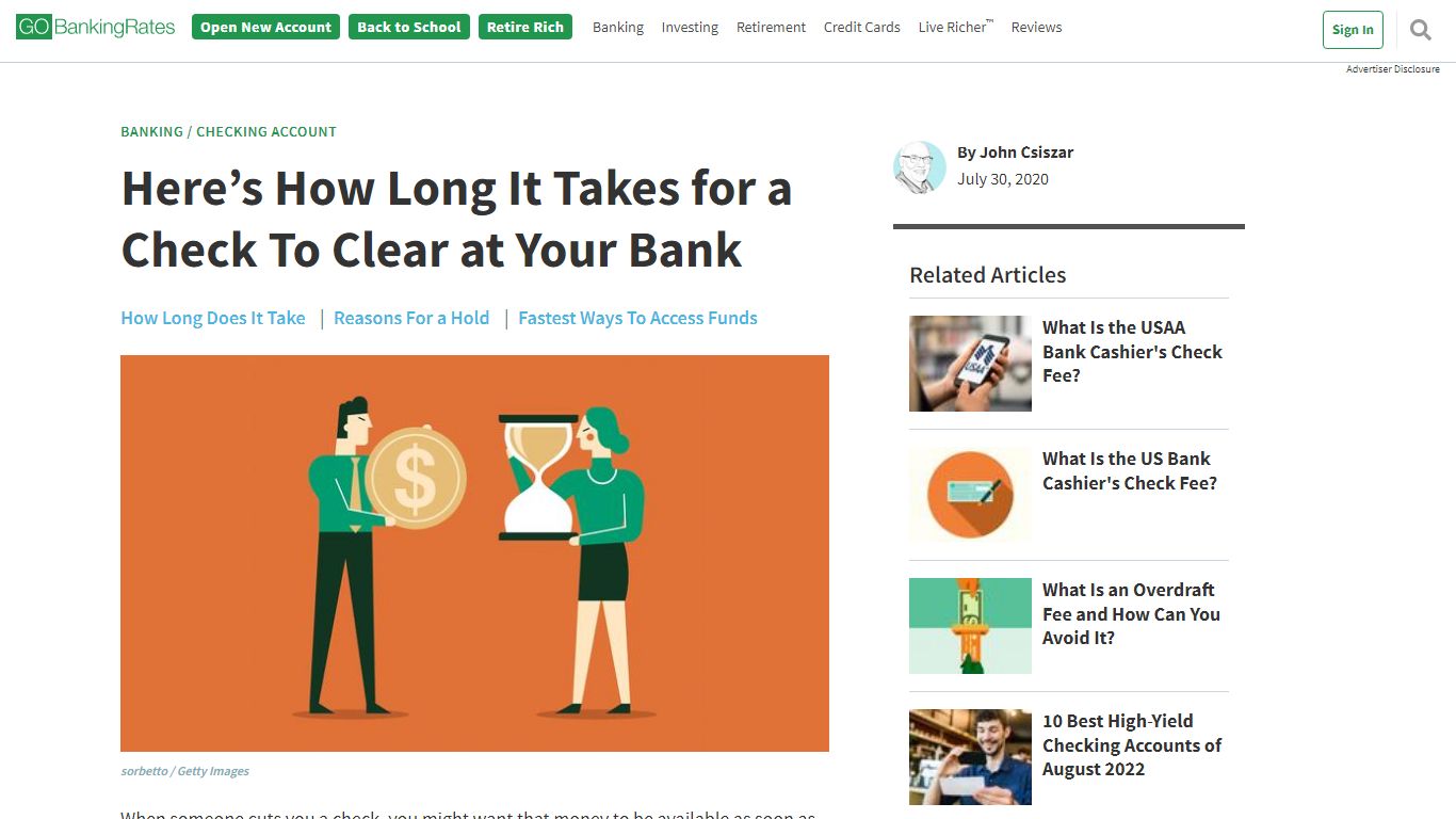 How Long Does It Take for a Check To Clear/Deposit? - GOBankingRates